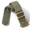 Weave Nylon Strap Gold Silver Black Ring Buckle Ribbed Watchband 18mm 20mm 22mm 24mm for Omega Military Braid Sport Men Bracelet