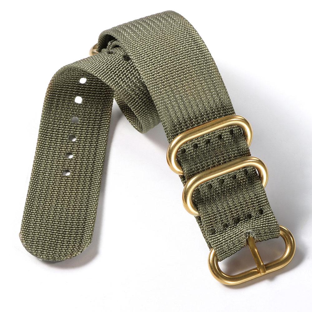 Weave Nylon Strap Gold Silver Black Ring Buckle Ribbed Watchband 18mm 20mm 22mm 24mm for Omega Military Braid Sport Men Bracelet