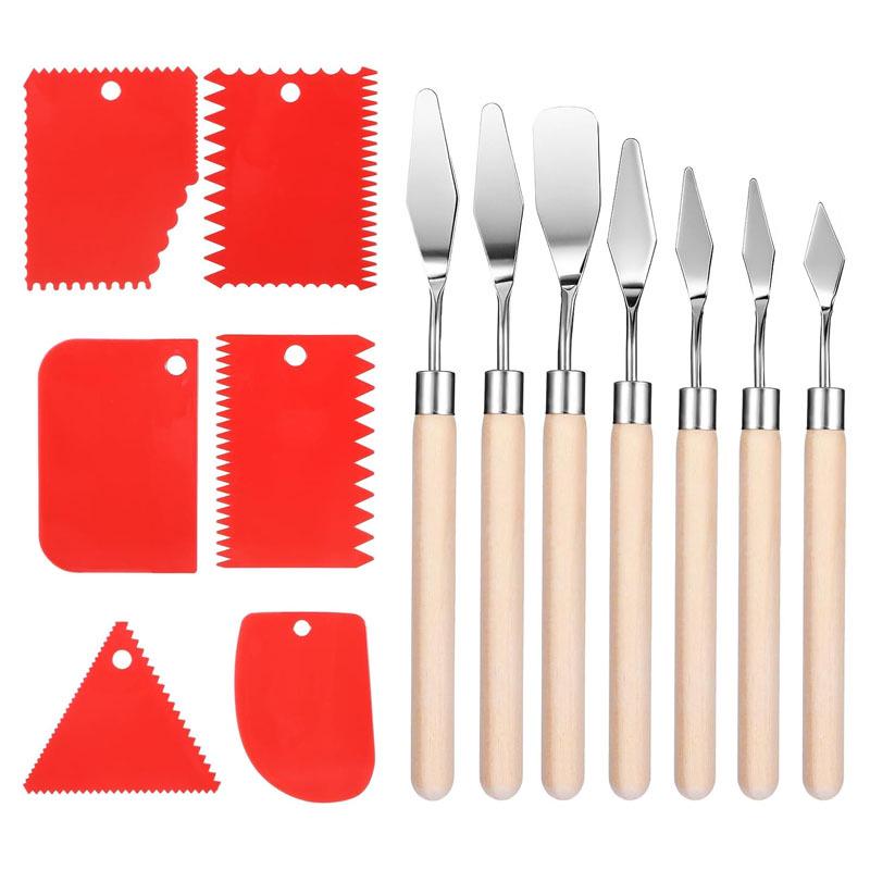 Stainless Steel Art Scraper Knife for Oil Painting and Gouache Pigment