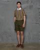Bancheu Btb Cotton Twill Chino Double-Pleat Shorts - Olive