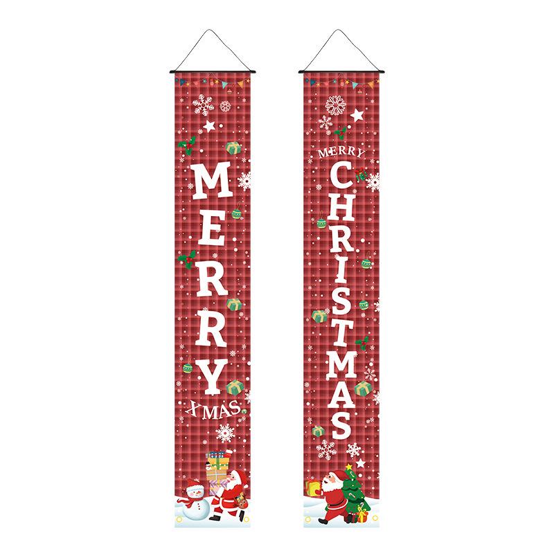 Christmas Nutcracker Couplets Door Curtain Flags | Festive Porch Decor