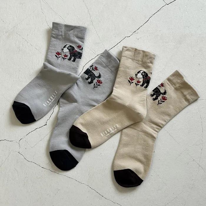 [BIARRITZ] Doggy Bag Dog Point Basic Socks 2 colors