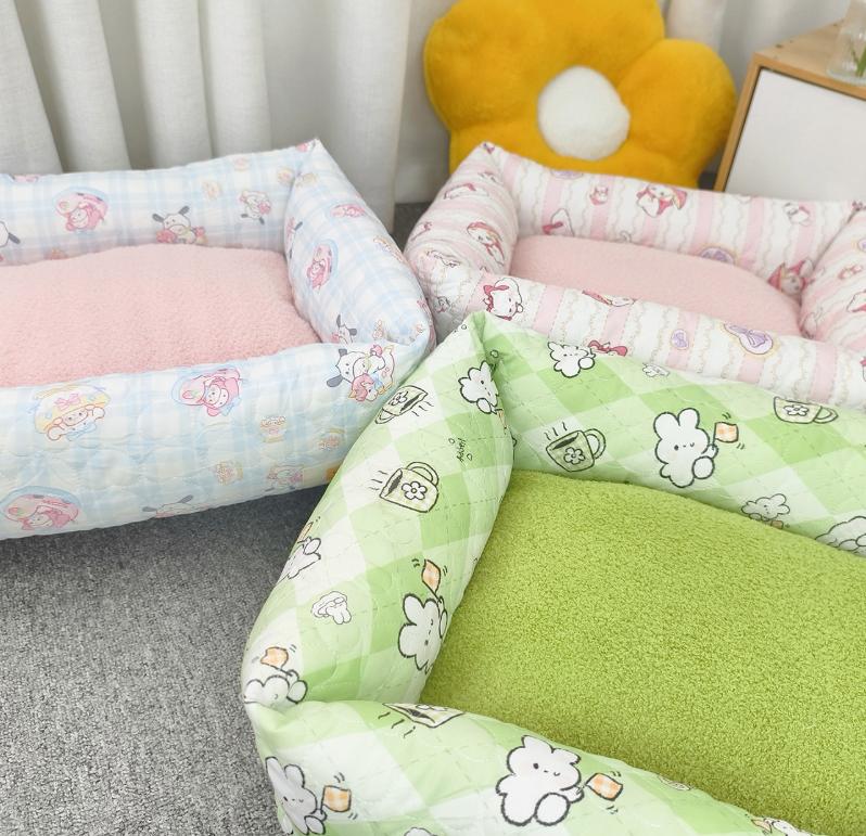 Zwinger Vier Jahreszeiten Universelles Hundebett Kleiner Hund Cartoon Bett Teddy Bigbear Klein Floral Sofa Katzennest Haustierbedarf