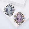 Elegant Alloy Floral Pin With Rhinestones For Office And Casual Wear