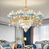 Luxury European Crystal Chandelier, French Ceramic Design for Living Room or Restaurant