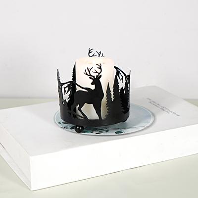 1ks Ornaments Elk Iron Dutý svícen Domácí Vánoční dekorace Dekor Stolní rekvizity Dárek