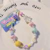 Colorful Beaded Phone Straps 14cm DIY Graffiti Acrylic Star Anti-Lost Phone String Key Chain