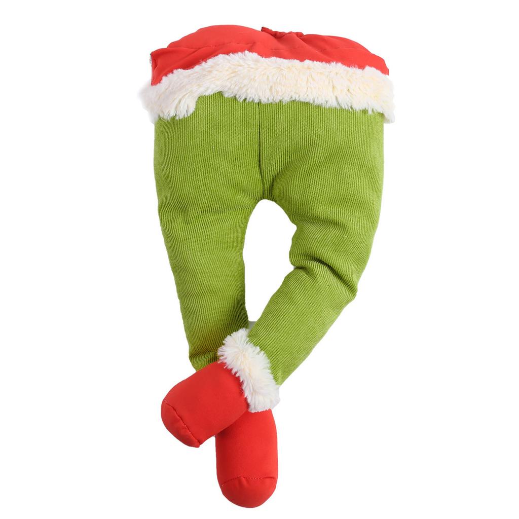 Christmas Elf Legs Tree Decorations,Xmas Tree Topper Garland Decorations Pose-able Plush Legs for Ornaments Party Decorations
