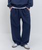 PSSHOPPER Curved Washed Wide Sweatpants [Navy]