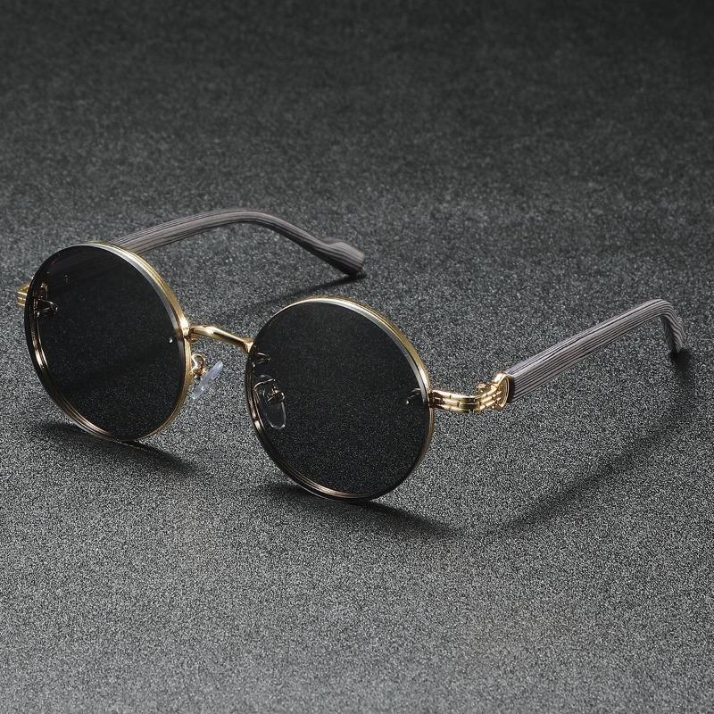 New Fashion Oval Sunglasses Men Women Punk Cool Gradient Shades Retro Metal Driving Sun Glasses UV400 Eyewear