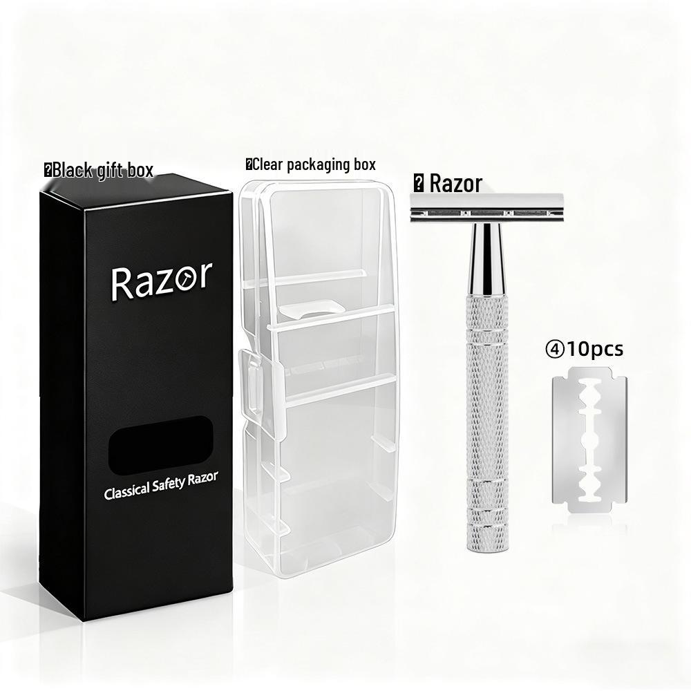 Old-Fashioned Double-Sided Razor for Men's Shaving
