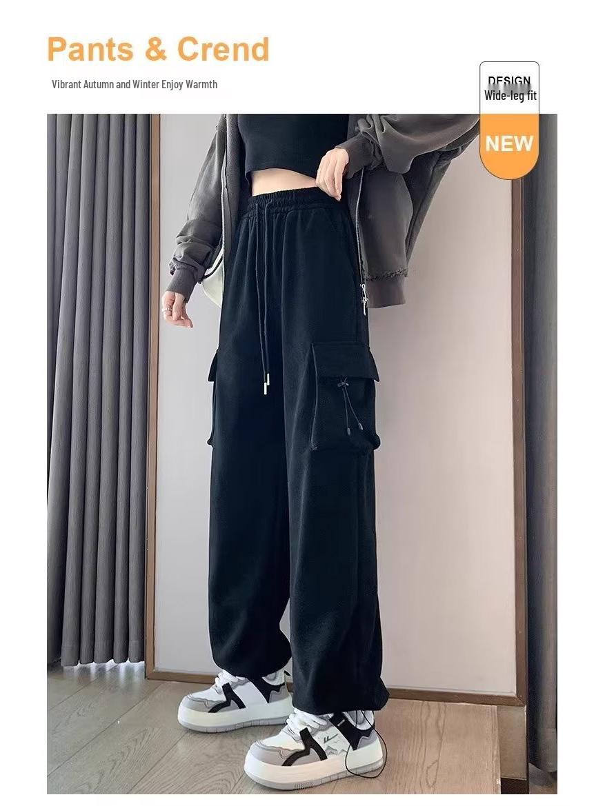 

Женские брюки карго с высокой посадкой и свободного кроя - Коллекция Осень 2025 XL чёрный