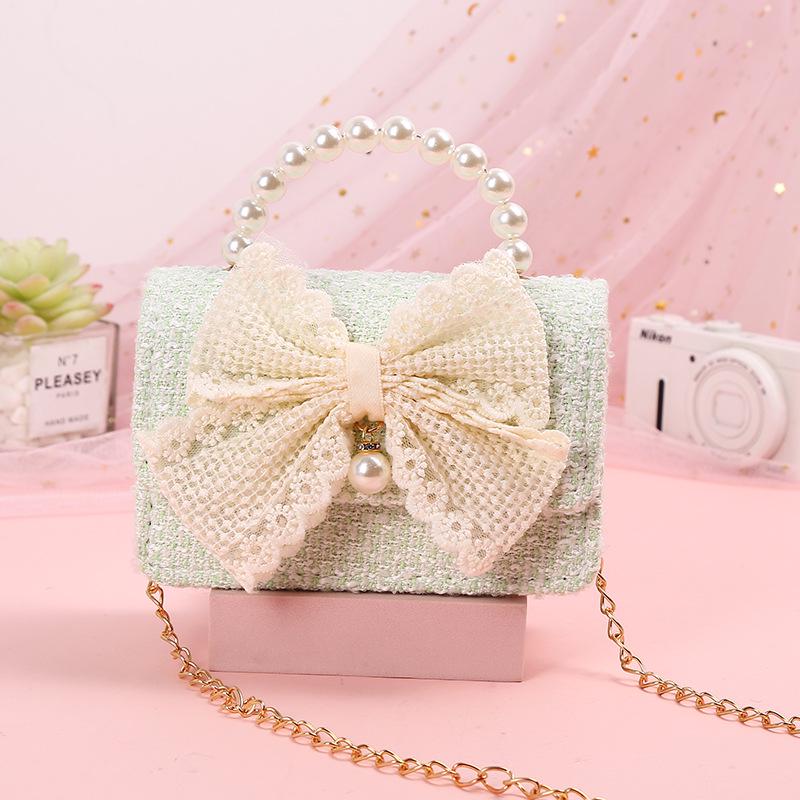 Winter Pearl Bow Princess Handbag: Cute, Versatile Crossbody Coin Purse