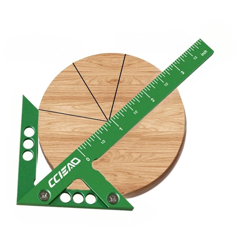 Aluminum Alloy Center Finder Ruler, High-Precision Centerline Positioning 45/90 Degree Scriber Gauge for Scribing Center Line, Circle Center Finder Inch