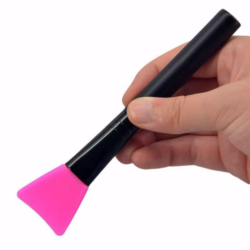 

Двусторонняя силиконовая кисть для лица и макияжа с деревянной ручкой и мягкой щетиной