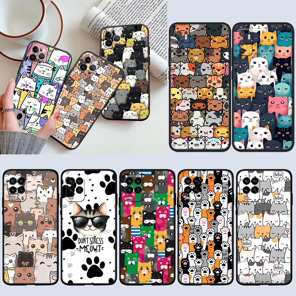 RE18 Cat Cartoon New High-End Shell Phone Case for Xiaomi Poco C40 C50 C51 C55 C65 C71 C75 F3 F5 F6 F7 M2 M3 Pro Ultra