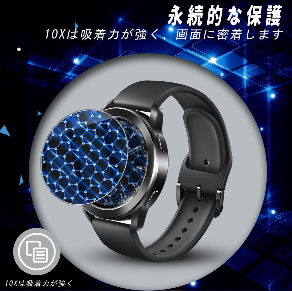 Compatible with Analog Waterproof Metal Band Navy Screen Highly LCD Screen Protector QB78-212 Men's Watch, Blue, Protector, Transparent, Thin,