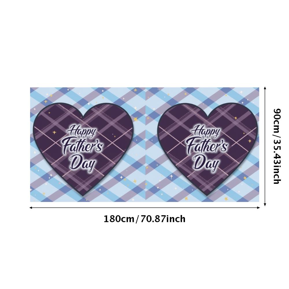 Plaid Pattern Gift Banner Father's Day Decoration Happy Father's Day Banner for  Holiday Celebration Home Decoration Family