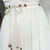 Wax Rope Hand-woven Wooden Bead Bow Waist Chain Retro Ethnic Style Temperament Belt Versatile Light Luxury Niche Jewelry