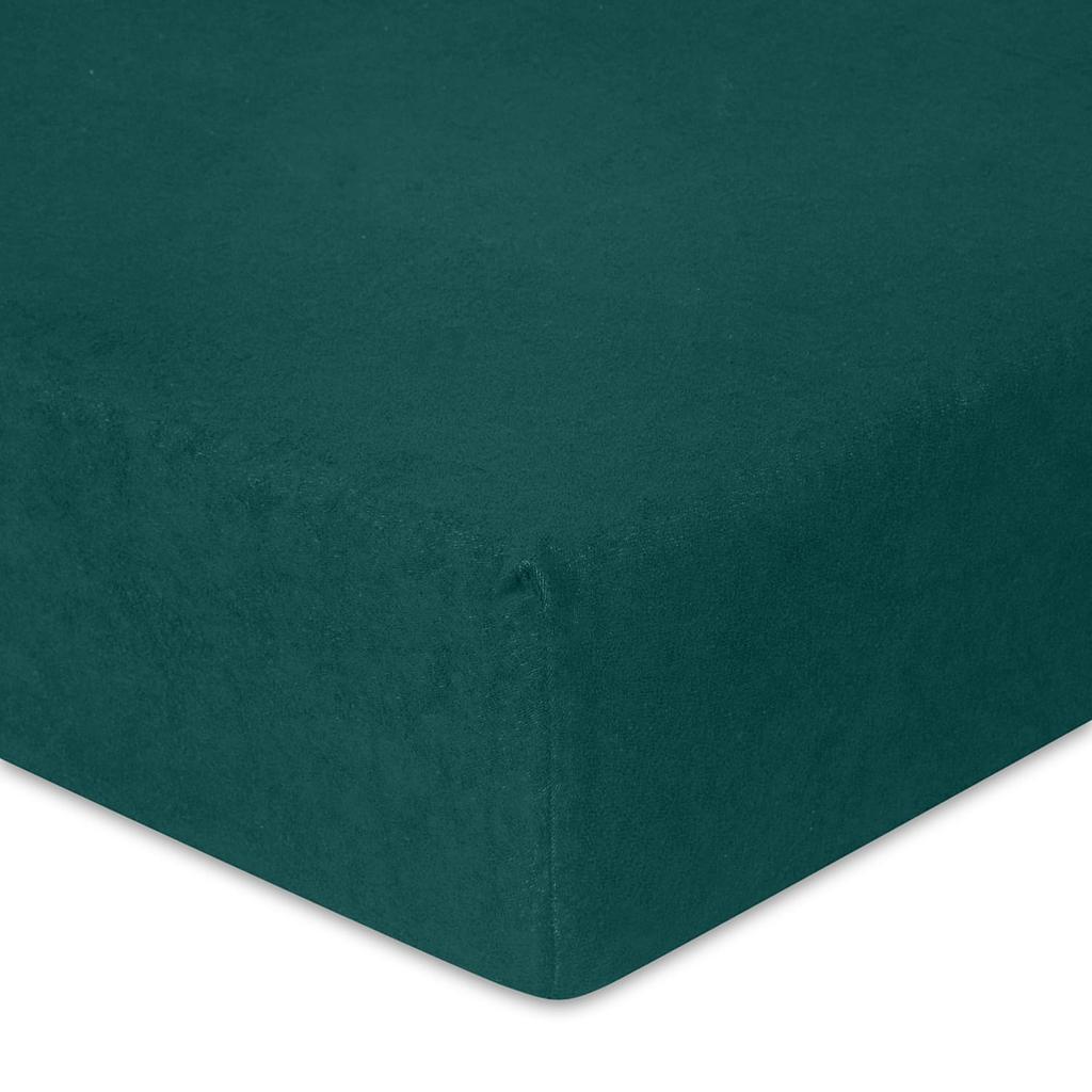 Prześcieradło frotte z gumką 150/160x190/200 premium ciemnozielone
