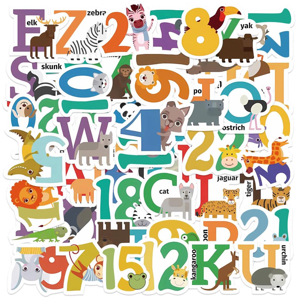 10 Sets Retro Watercolor Letter Stickers - Creative Stationery for DIY Notebook Decoration