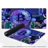 Gaming Mouse Pad Bitcoin Circuit Board Print Gold Silver Crypto Coin Anti Slip Rubber XXL Large Desk Mat For PC Laptop Gamers