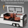 Scale 1:32 Pickup Model Cartoon Bear Car Toy Sound Light Pull Back Doors Opened Miniature RV Models Home Decor Decoration