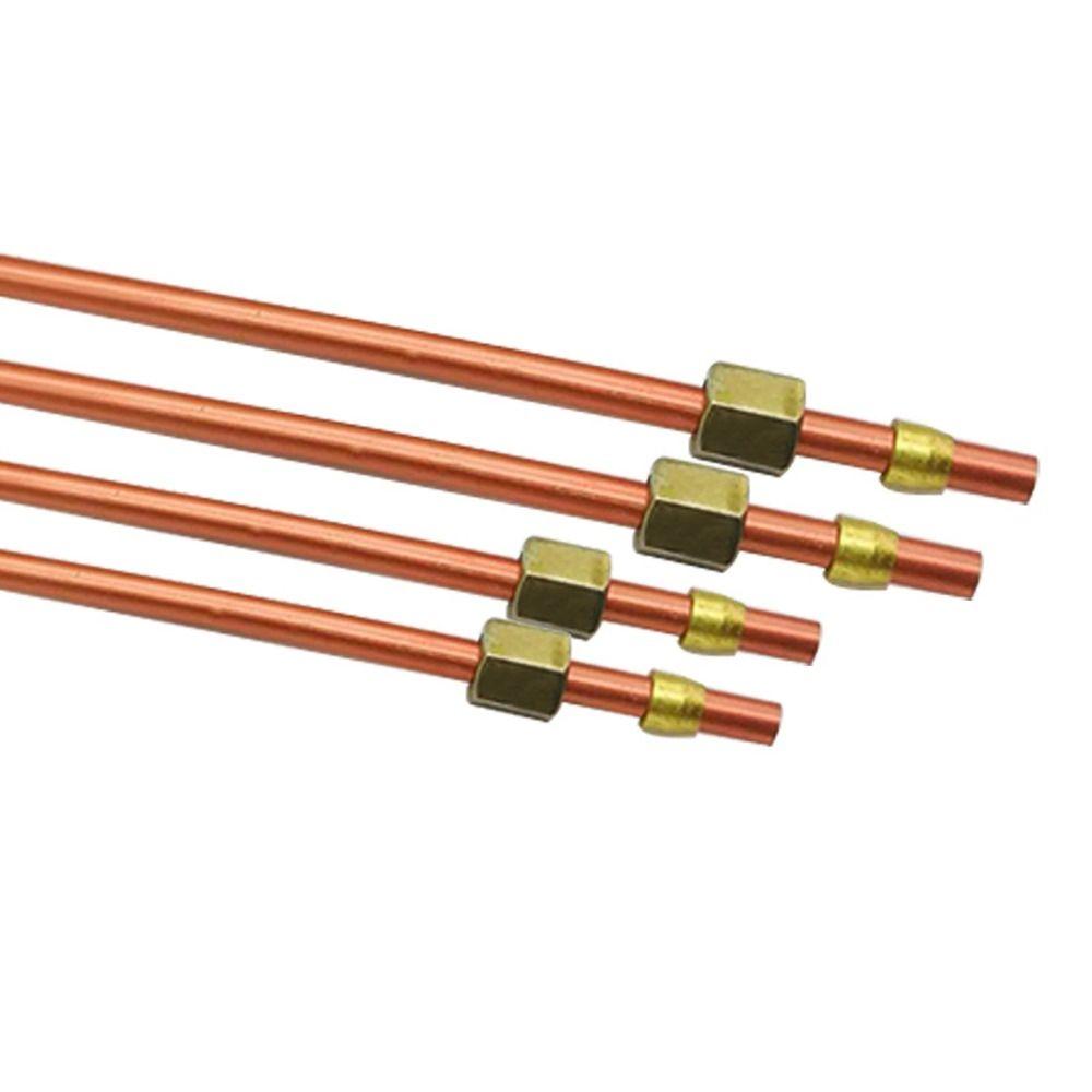 1 Unidad Tubo de Escape de Compresor de Aire de Aluminio Cobre Chapado 200/400/600/800mm Tubo Flexible con Válvula de Alivio de Presión Manguera de Línea de Aire