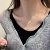 Simple brushed water drop zircon necklace gentle temperament collarbone chain niche versatile neck chain tide
