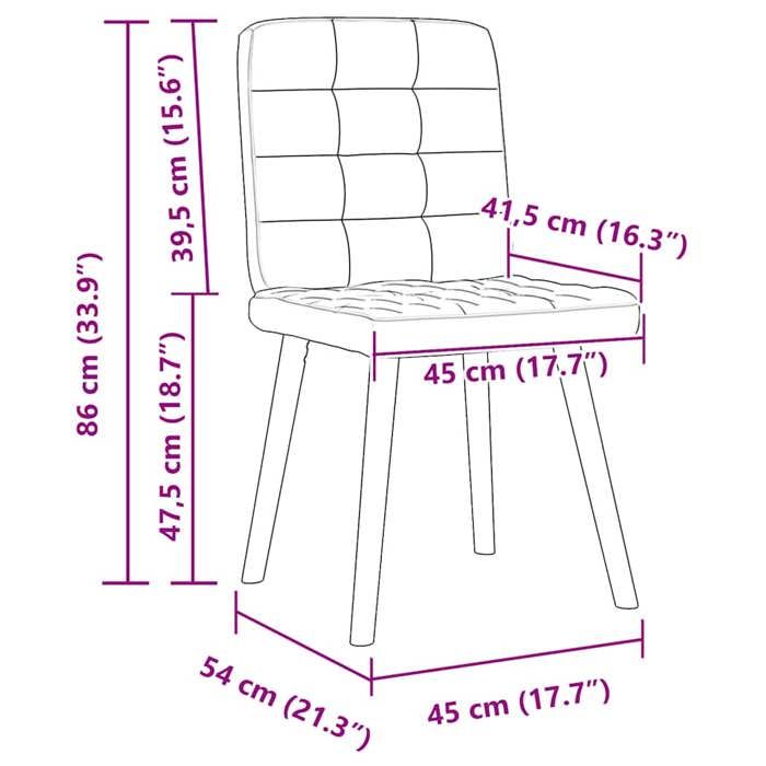 VidaXL Chaises à manger lot de 2 noir tissu, chaise, chaise de salon, chaise d'accent, chaise de cuisine, siège de salle à 4101093