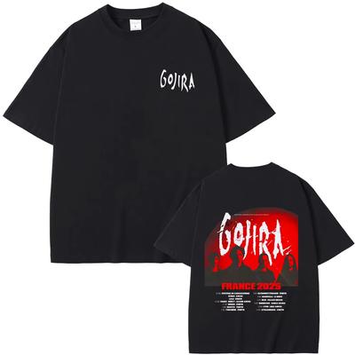 Metal Band Gojira France Tour 2025 T-shirt Men Women Clothing Gothic Rock Oversized T-shirt Men's Casual Cotton Vintage T Shirts