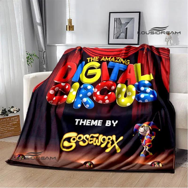 THE AMAZING DIGITAL CIRCUS Cartoon Blanket Warm Flannel Blankets Soft Cozy Blanket Sofa Travel Blanket Bed Linings Birthday Gift