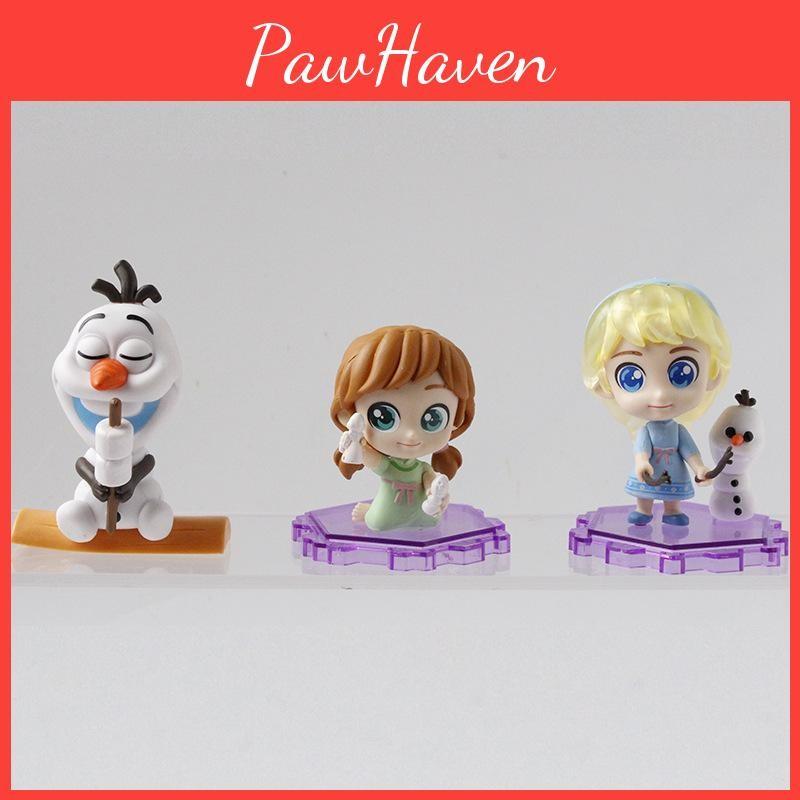 Elsa Olaf Frozen Pvc Model Set Collectible Figures Children Playroom Decor
