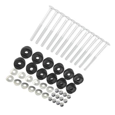 12pcs Trampoline Screws Galvanized Steel Enhance Stability Long Trampoline Screws Bolts and Nuts Set