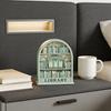 Wooden Bookshelf Display with Reading Counter Decorative Shelf Single Layer 0 5cm Thick Book Holder for Home Office Library