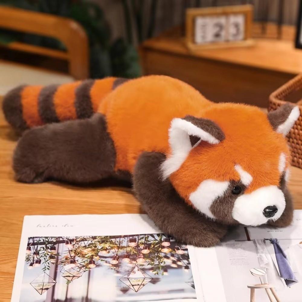 Süßes Weiches Flauschiges Tier Panda Waschbär Bodenkissen Liegende Haltung Bär Simulationstier Kindergeschenke Geschenke
