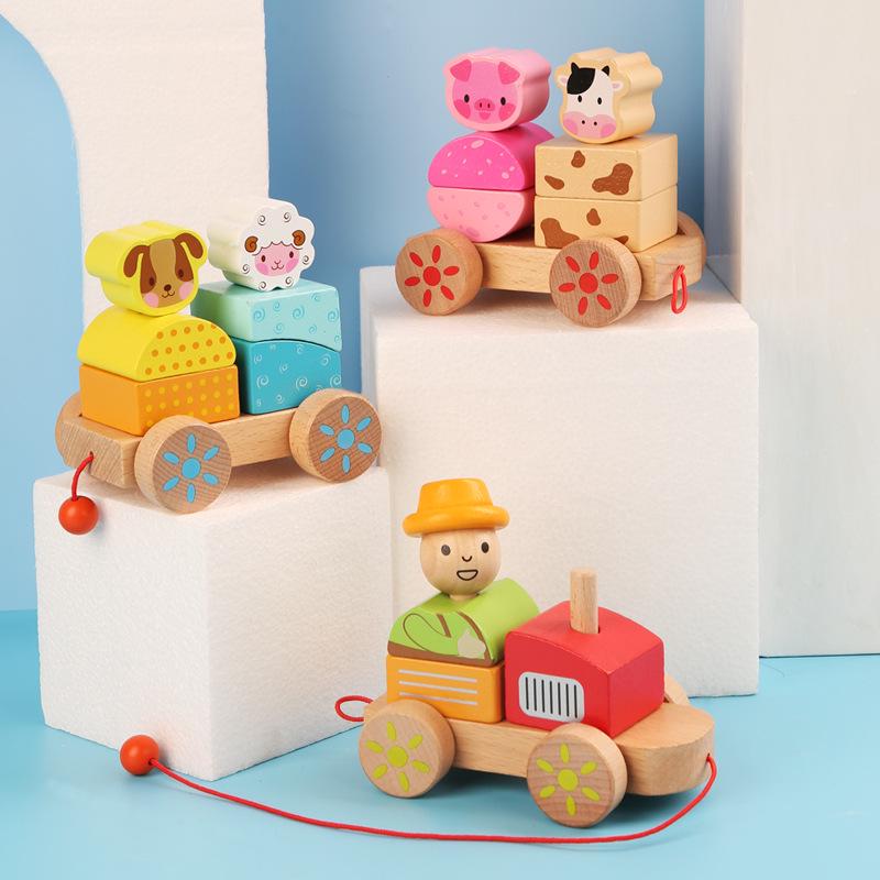 

Wooden Animal Train Pull Toy: Children s Educational Toy
