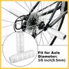 BULLSPANN Set of 4 Aluminum Alloy Rear Foot Pegs Footrest Universal Silver Tone for