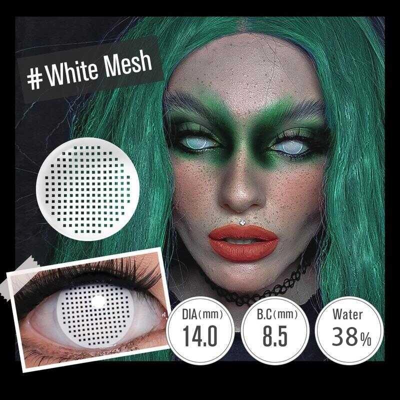 FUNSACHY Cosplay Vampire Red Contact Lenses Anime Cosplay Halloween Lenses Cosmetic Colorful Multicontacts White Black Softlens