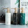 Luxe Goudkleurig Marmeren Keramische Lotion Fles Draagbare Zeepdispenser Badkameraccessoires Druk Shampoo Vochtigheidspak Fles