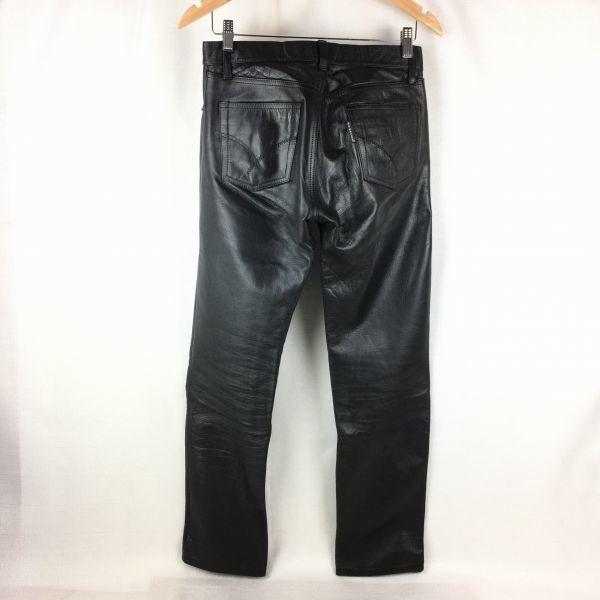 H.R.MARKET Hollywood Ranch Market Leather Riders Pants Black size 28(USED)
