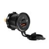 Dual USB Charger Socket Adapter Waterproof Power Outlet 4.2A LED Light for 12V/24V Car Boat Marine RV Motorcycle Truck