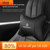 2026 Hot For Renault Interior Stickers For Renault Clio Koleos Megane Espace QM6 Kadjar Captur Scenic ZO Car Headrest Auto Breat RR1