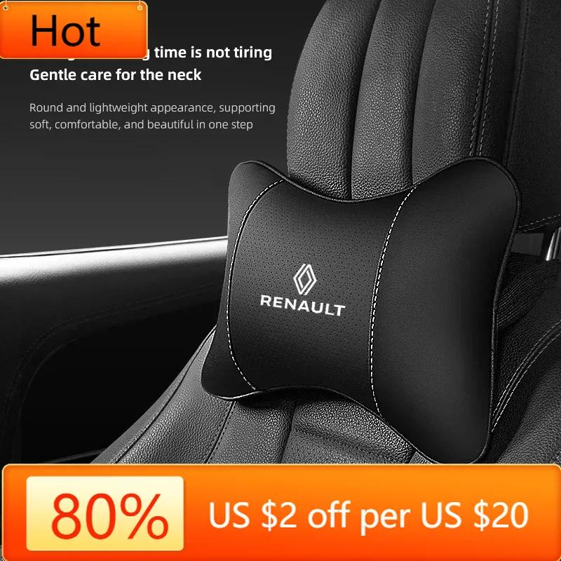 2026 Hot For Renault Interior Stickers For Renault Clio Koleos Megane Espace QM6 Kadjar Captur Scenic ZO Car Headrest Auto Breat SH4U