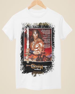 Conan The Destroyer - Movie Poster Inspired Unisex White T-Shirt Unisex T-Shirt