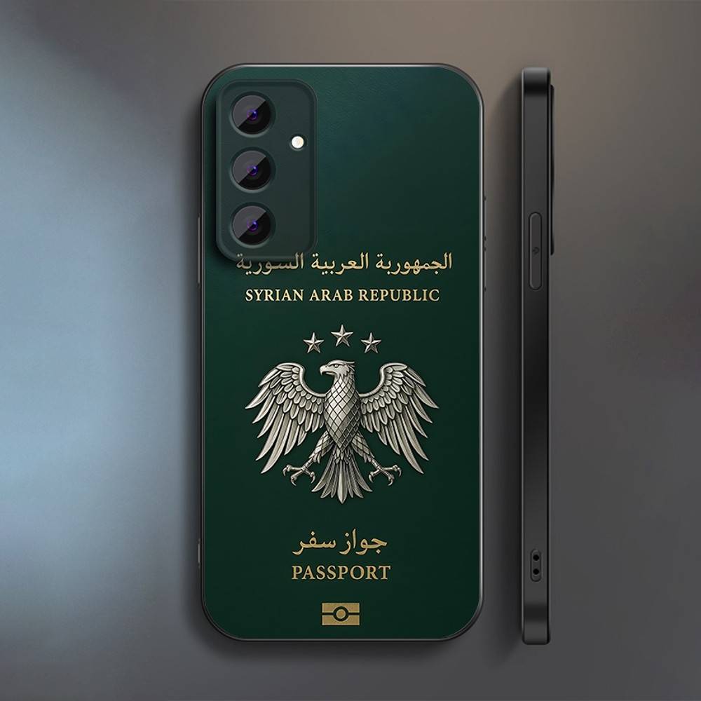 S-Syrian A-Arab Republic Logo Phone Case For Samsung S 25,24,23,22,30,21,10,9,Ultra,Plus,Lite,FE,4,5 G Soft Black Case