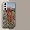 Cute Highland Cow Phone Case For Samsung Galaxy S25 Edge S24 S23 FE S21 S20 S10 Plus S22 S26 Ultra Cover Clear Cases TPU Capa Sh