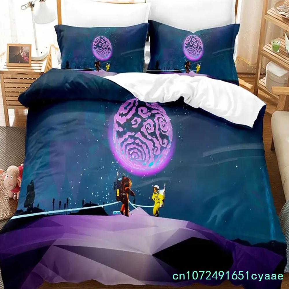 Astroneer Bettwäsche-Set Einzelbett Twin Full Queen King Size Bettwäsche-Set Aldult Jungen Schlafzimmer Bettbezug-Sets 3D-Druck Spiel Bettlaken-Set