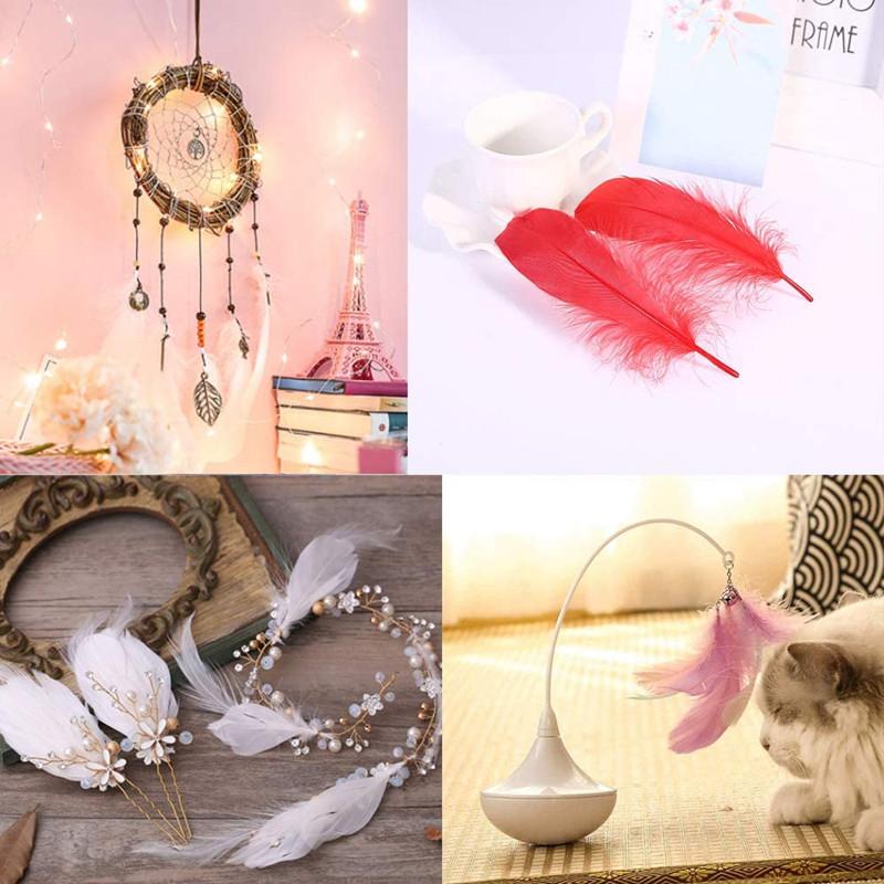 20/100 stk/part gåsefjær dusker DIY drømmefanger bryllupssmykkefremstilling dekorasjon håndarbeidstilbehør for Plumas håndverk
