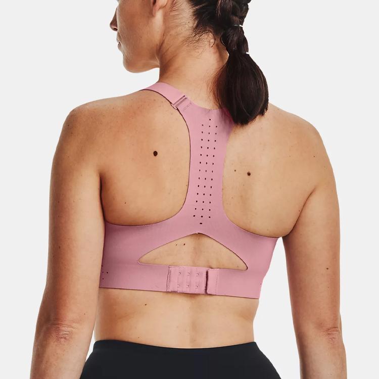 Under Armour Uplift Solid Minimalist High-Intensity Sports Bra Women Underwear Essence-Pink 1376866-697